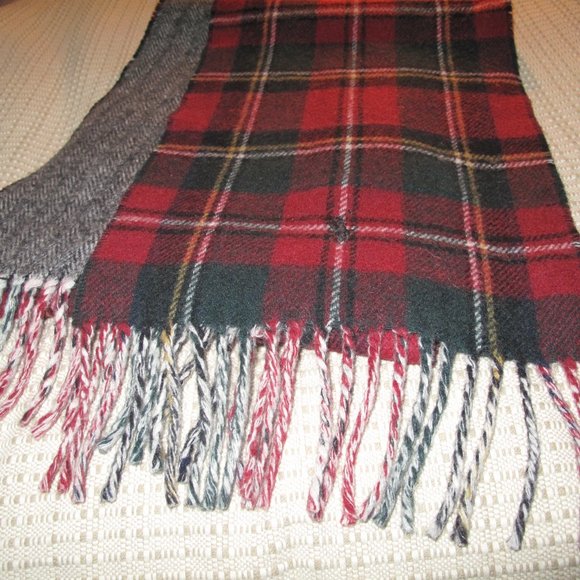 Polo Ralph Lauren Reversible Scarf Plaid & Gray - Picture 6 of 11
